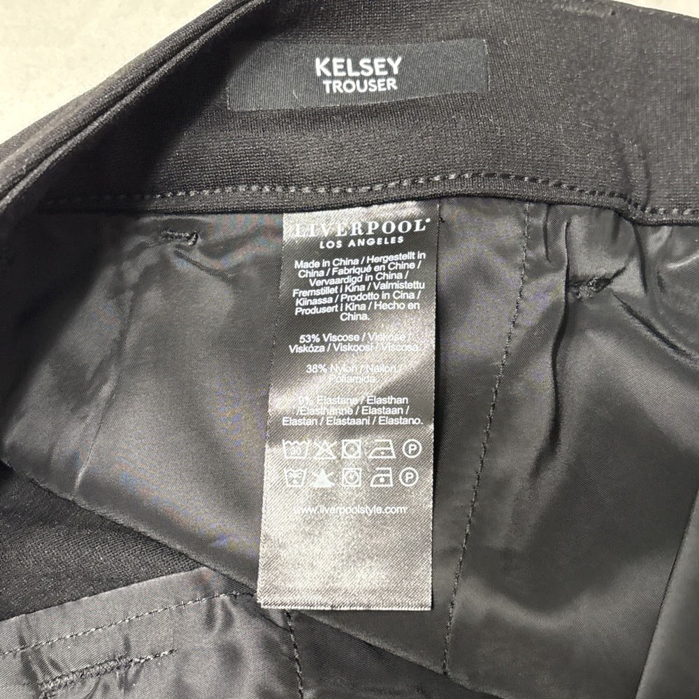 Liverpool Los Angeles Kelsey Trouser Pants Sz 16W Black Stretch Career - Picture 8 of 15